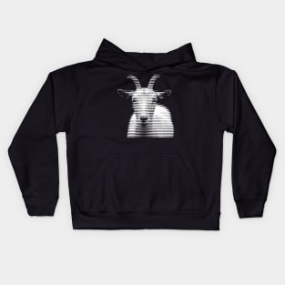 Barcode Goat (white) Kids Hoodie